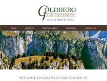 Tablet Screenshot of goldberglawcenter.com